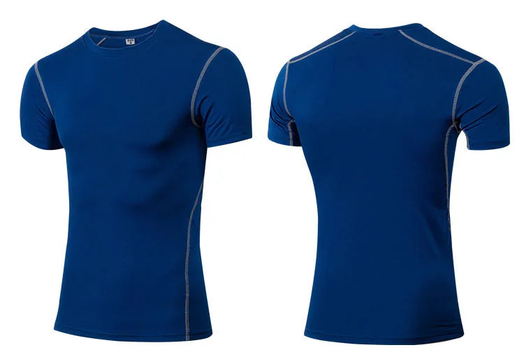 Custom Quick Dry Flatlock Seam Short Sleeves Compression Shirt Gym Workout Compression t Shirt Fitness Compression Running Shirt