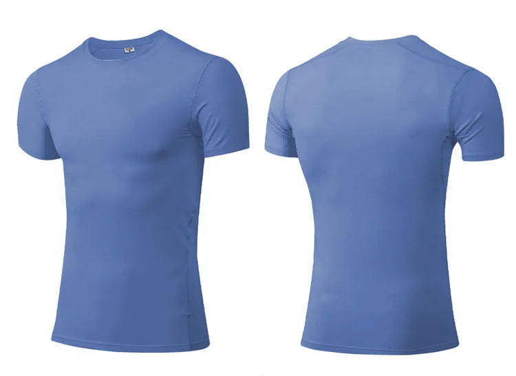 Custom Quick Dry Flatlock Seam Short Sleeves Compression Shirt Gym Workout Compression t Shirt Fitness Compression Running Shirt