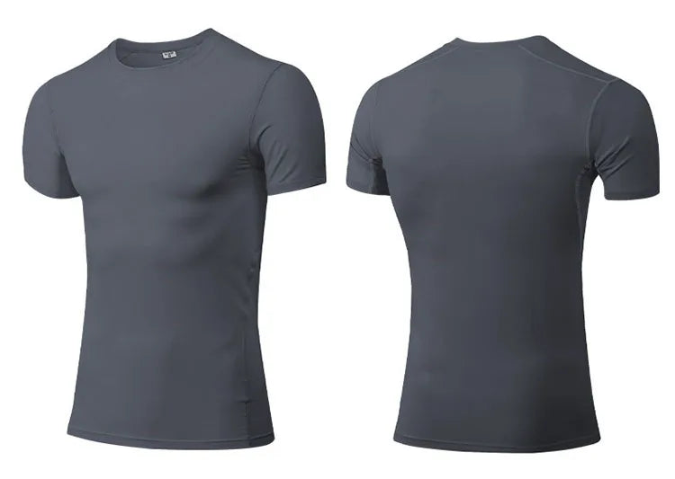 Custom Quick Dry Flatlock Seam Short Sleeves Compression Shirt Gym Workout Compression t Shirt Fitness Compression Running Shirt