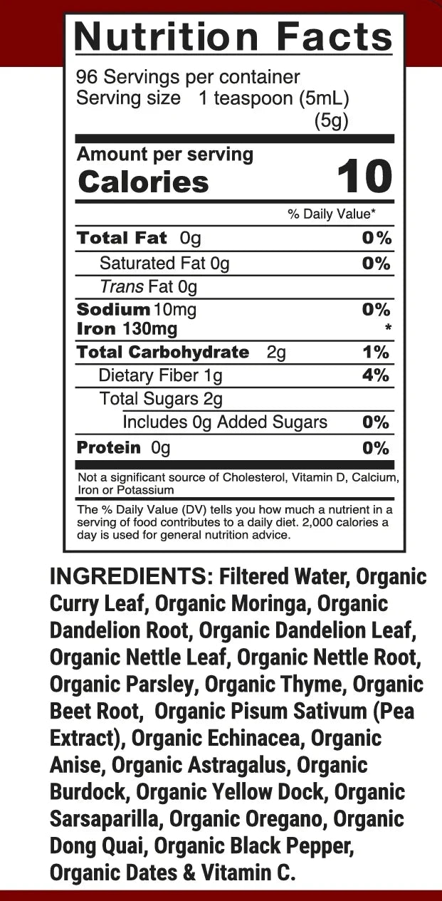Organic Herbal Iron Formula