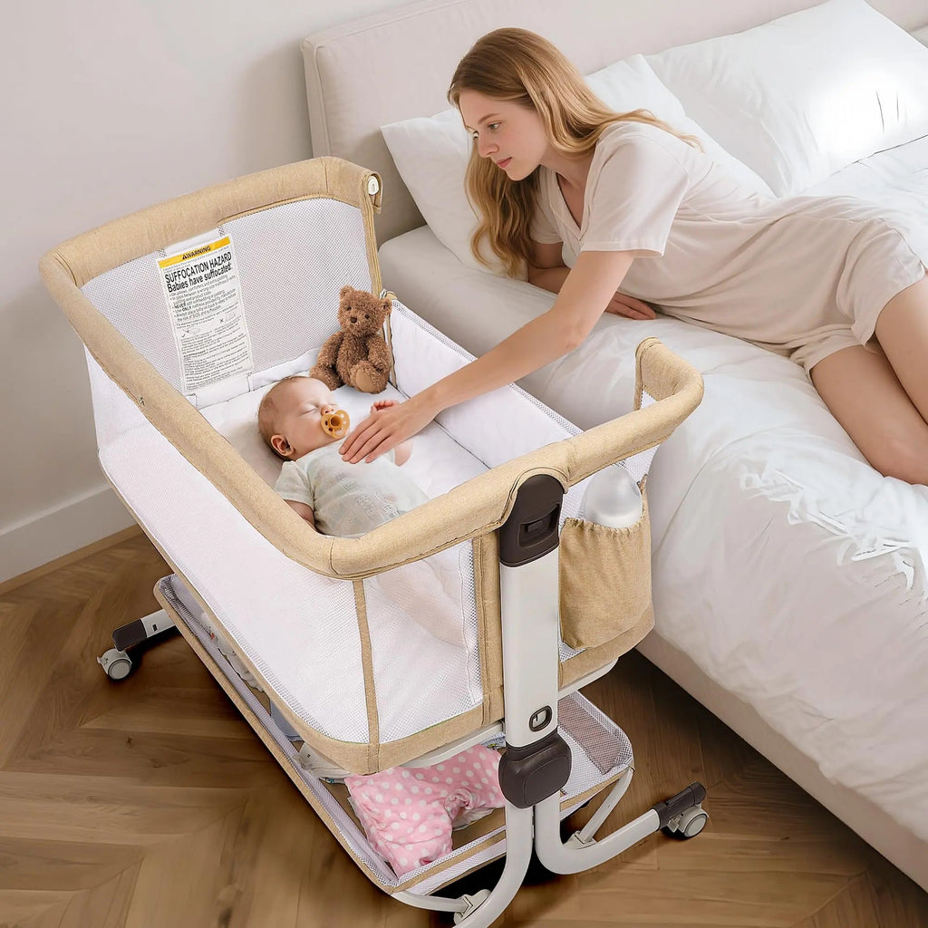 Momfann 4-in-1 Bedside Bassinet for Newborns