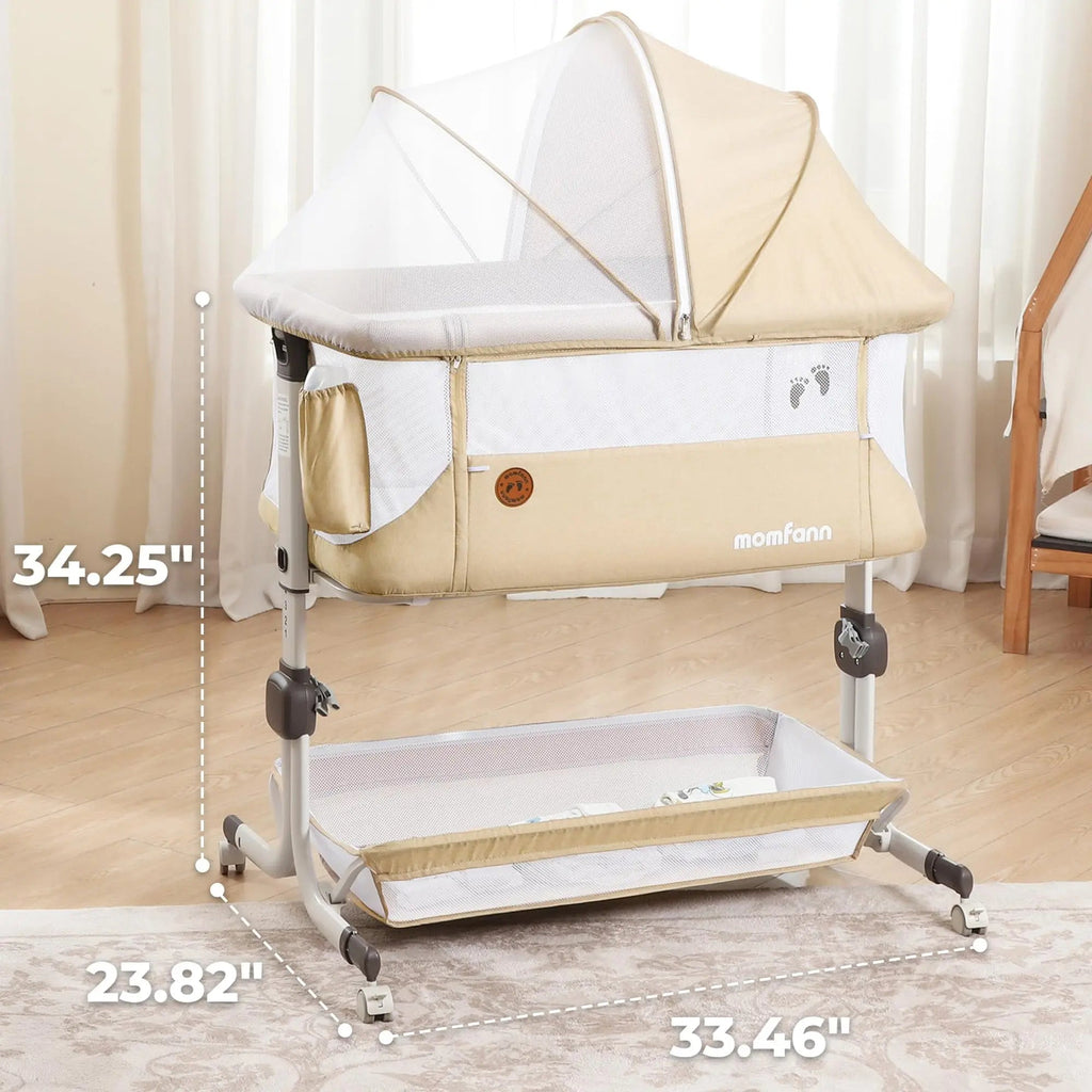 Momfann 4-in-1 Bedside Bassinet for Newborns