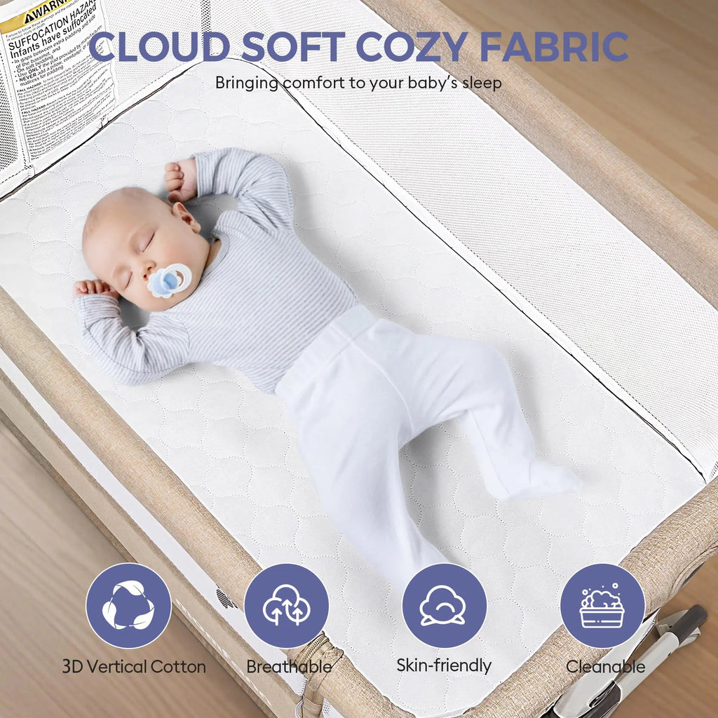 Momfann 4-in-1 Bedside Bassinet for Newborns