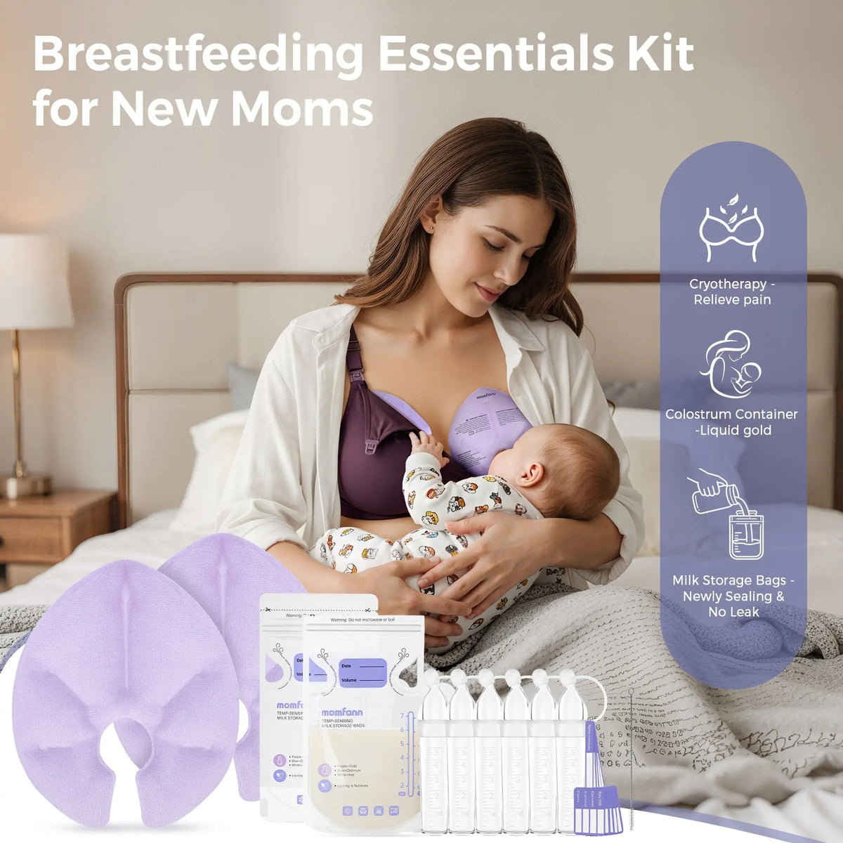 Momfann 58-Piece Breastfeeding Essentials Kit