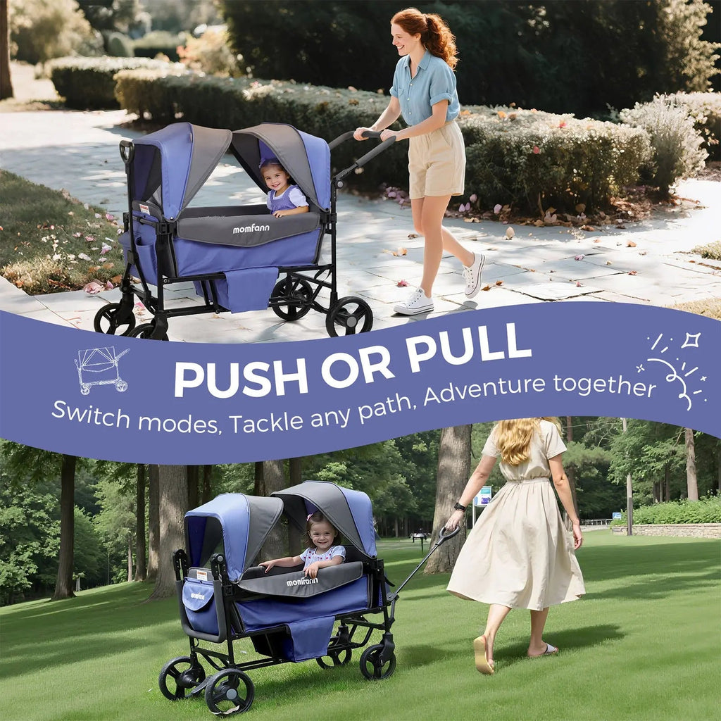 Momfann 4-in-1 Double Stroller Wagon for Kids