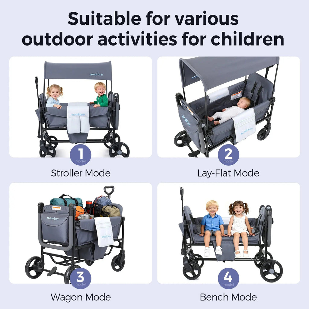 Momfann Lightweight Double Stroller Wagon for Kids