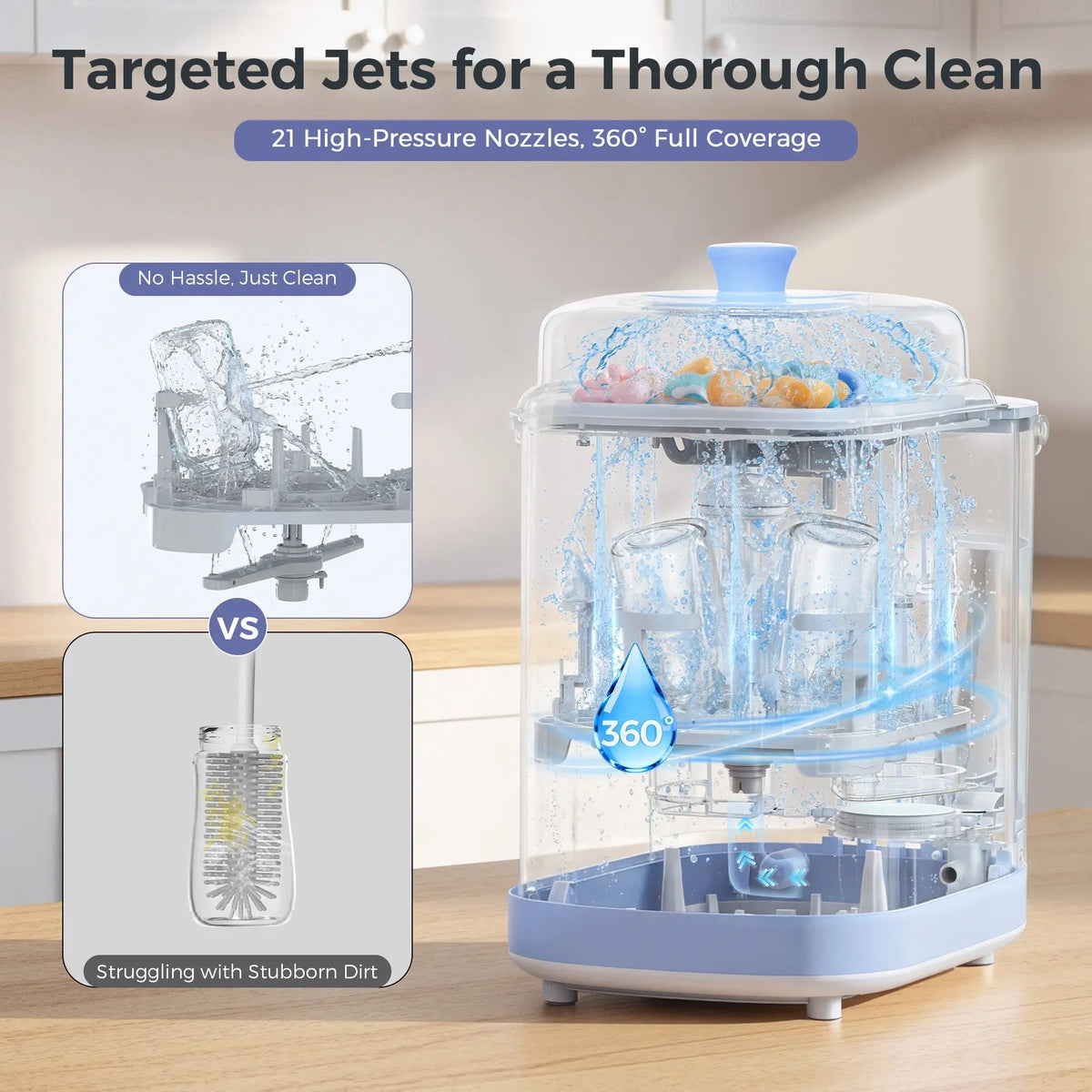 Momfann 4-in-1 Baby Bottle Washer, Sterilizer & Dryer