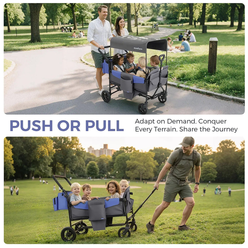 Momfann 4-Seater All-Terrain Stroller Wagon for Kids