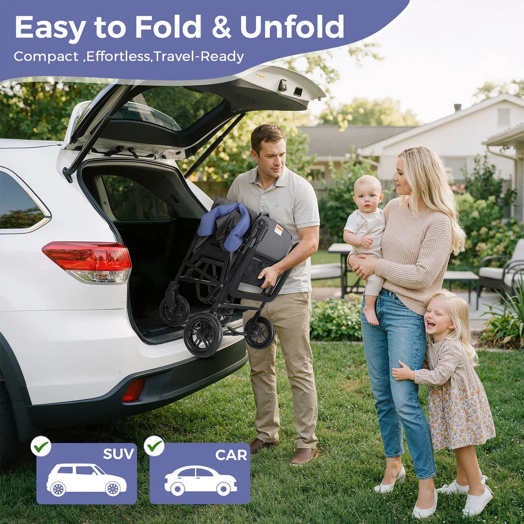 Momfann 4-Seater All-Terrain Stroller Wagon for Kids