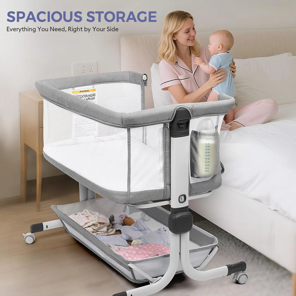Momfann 4-in-1 Bedside Bassinet for Newborns