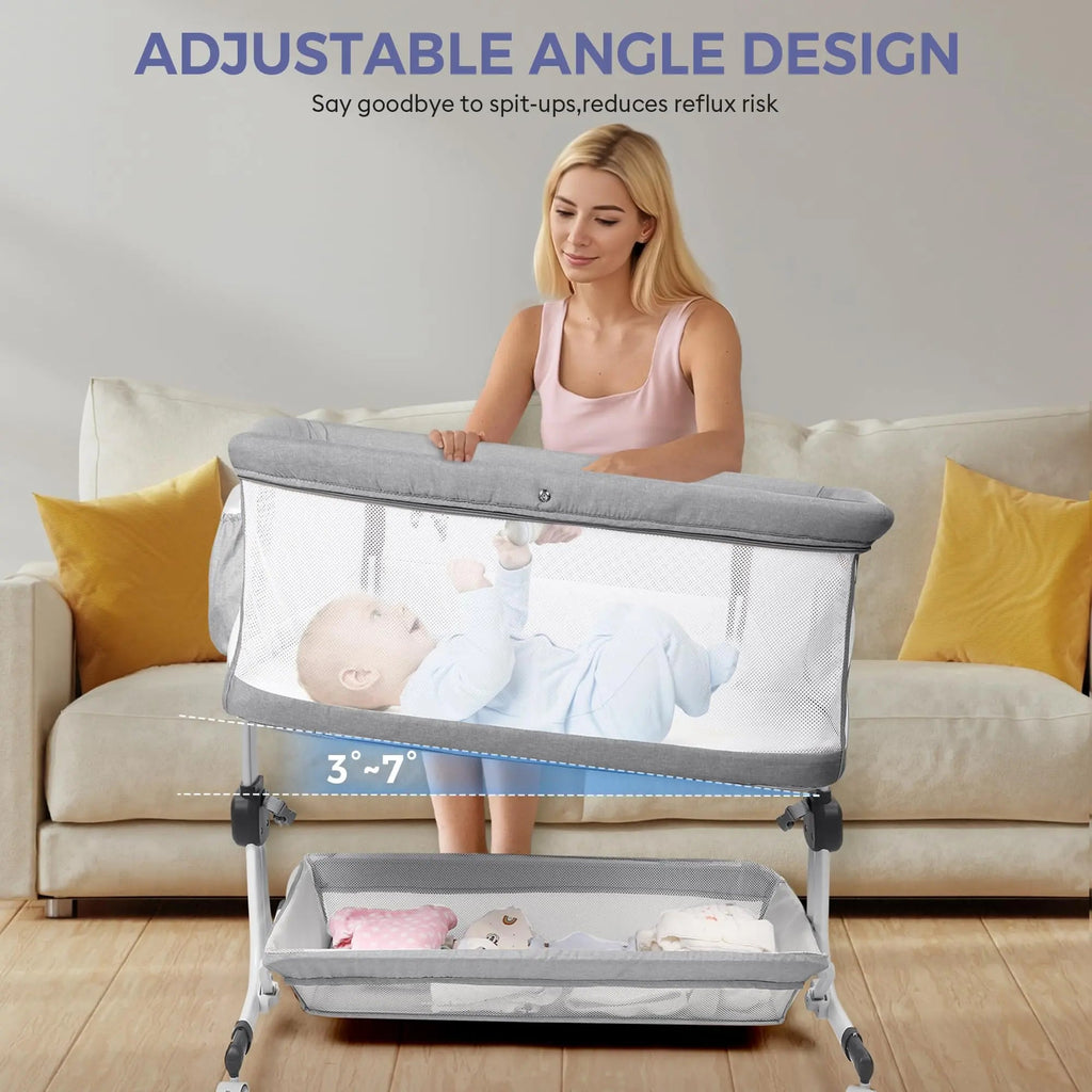 Momfann 4-in-1 Bedside Bassinet for Newborns