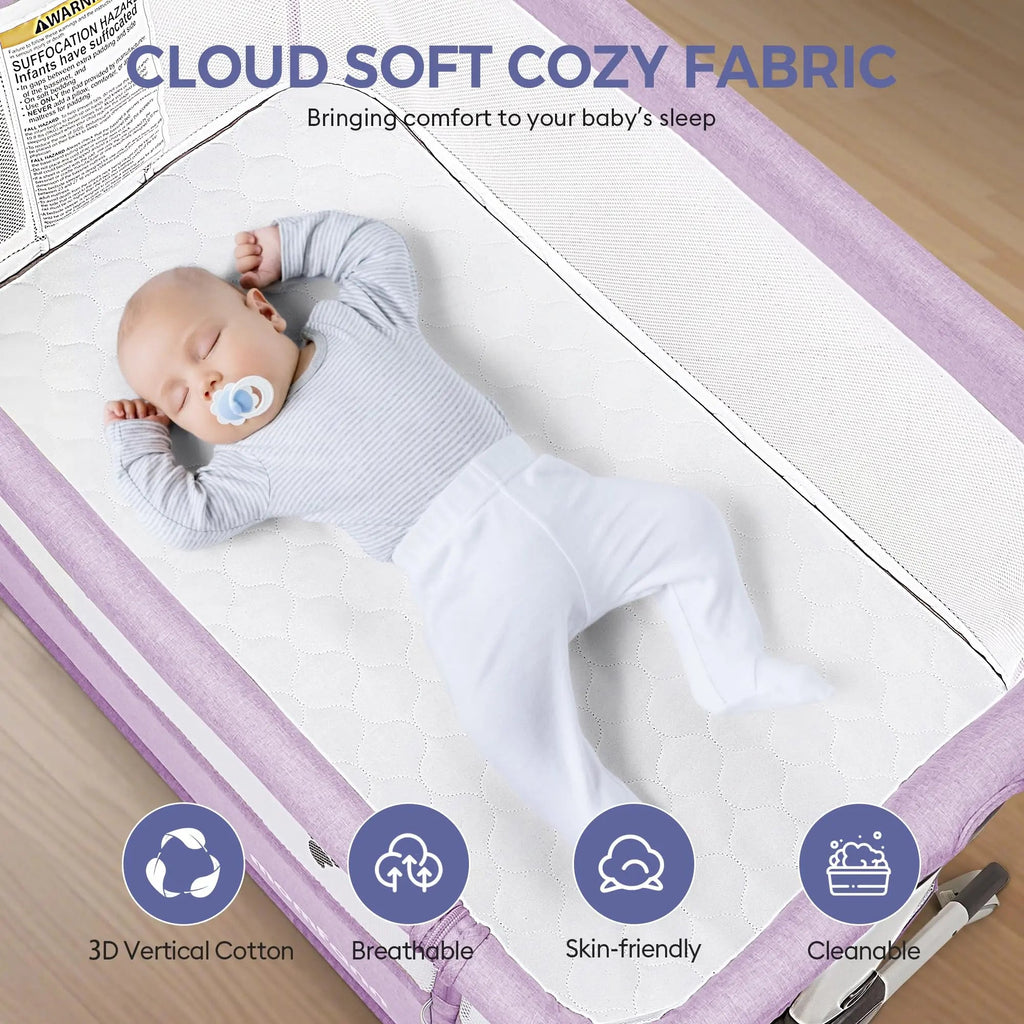 Momfann 4-in-1 Bedside Bassinet for Newborns