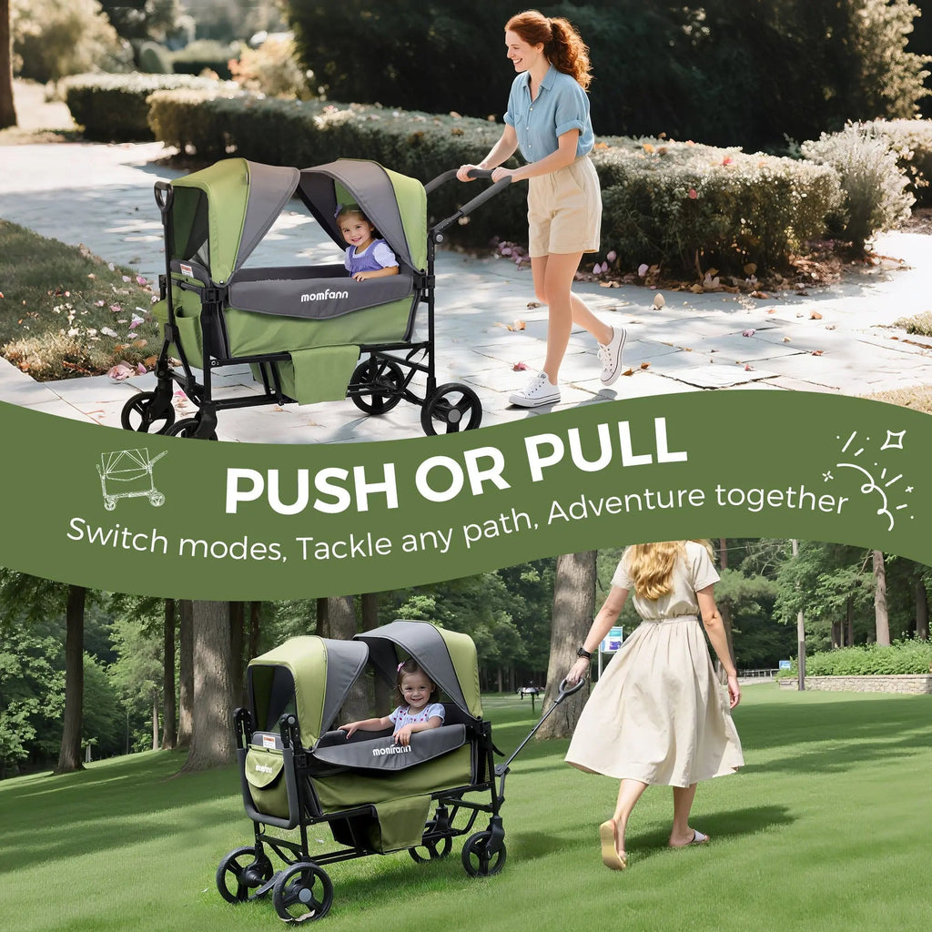 Momfann 4-in-1 Double Stroller Wagon for Kids