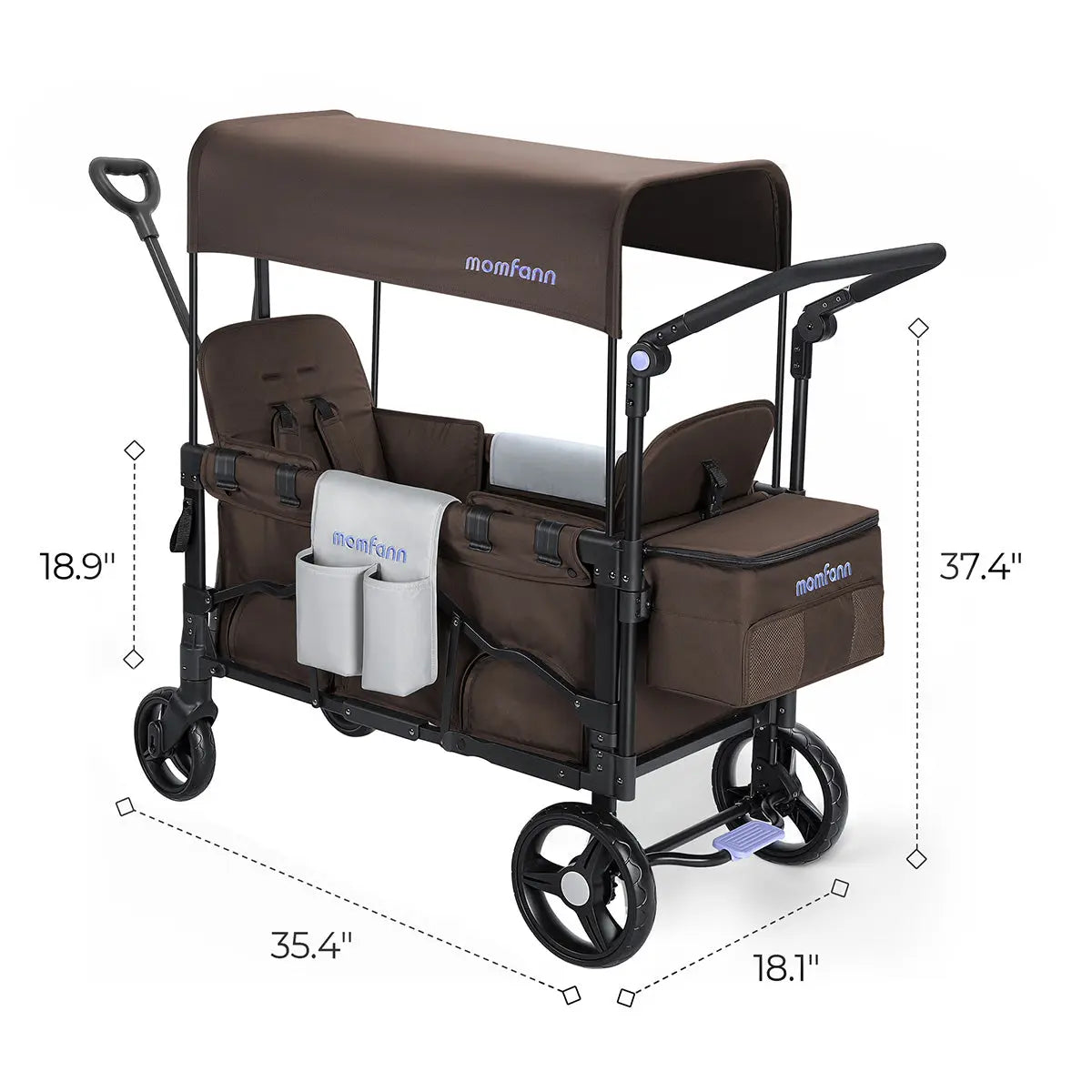 Momfann 4-in-1 Double Stroller Wagon for Kids