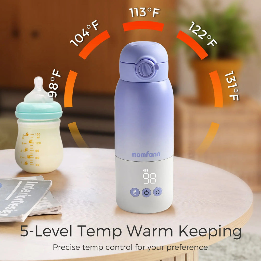 Momfann Portable Travel Bottle Warmer for Breast Milk & Water