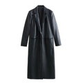Women's Loose-Fit Faux Leather Coat