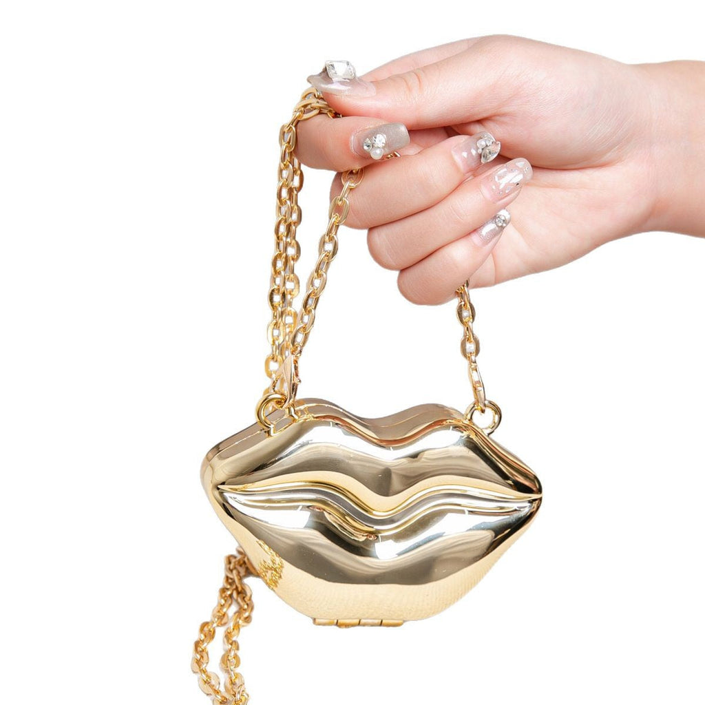 Lip Shaped Small evening Clutch Purse – Stylish Shinny Party Purse, Perfect for Casual Outings, Proms, and Parties