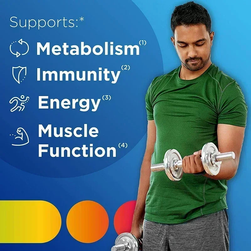 Men's Daily Vitamin, Multivitamin/Multimineral with Vitamin D3, B Vitamins, Antioxidants, Metabolism, Immunity, Energy, Muscle