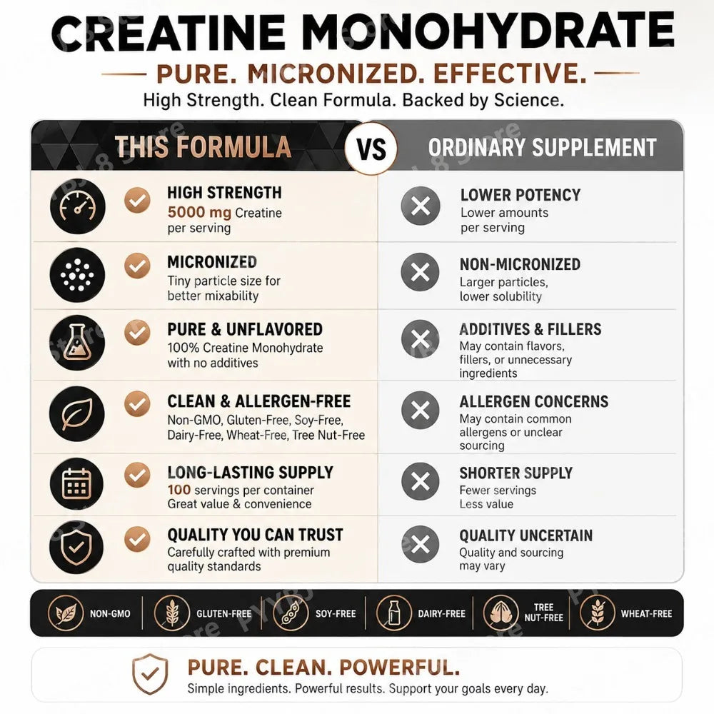 Creatine Monohydrate Powder Micronized Unflavored Training Performance Support Energy Endurance Strength 500 G（1.1lb）