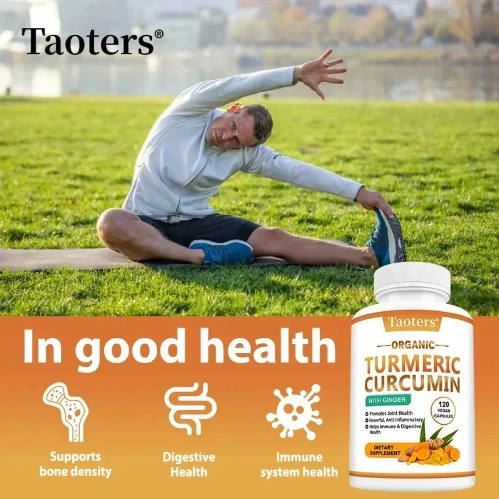 Turmeric Curcumin with Ginger- Reduces Muscle and Joint Pain,Support Brain and Heart Health, Improves Digestion