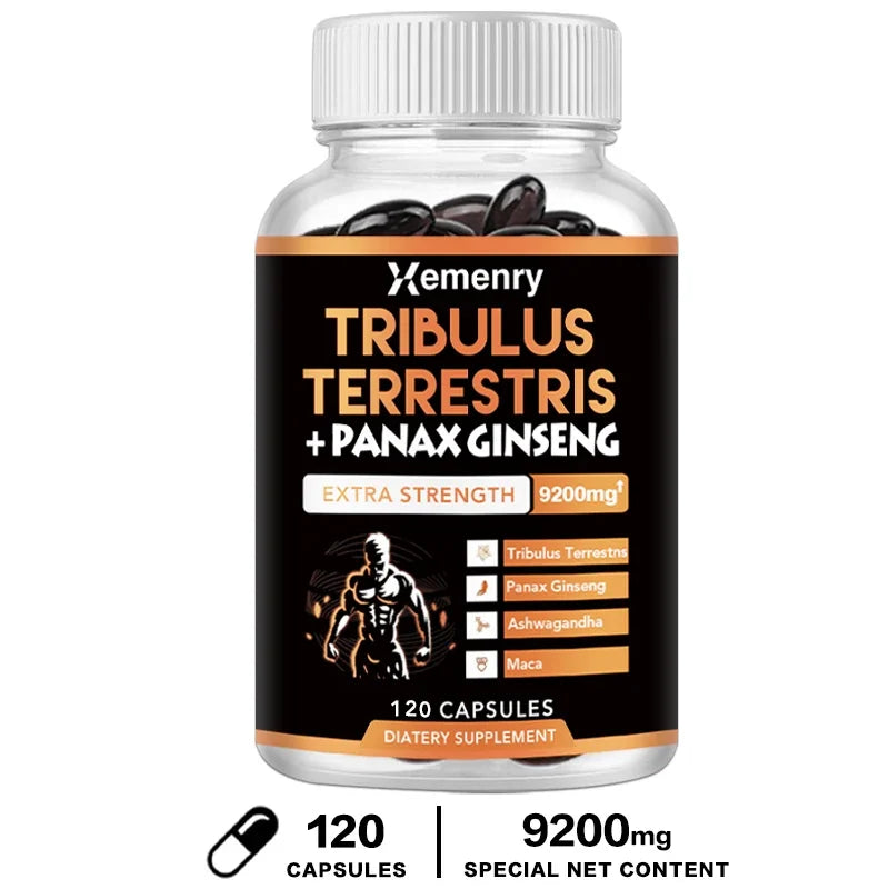 Tribulus + Ginseng Supplement - Promotes Energy Production To Help Improve Mood, Energy, Endurance and Performance