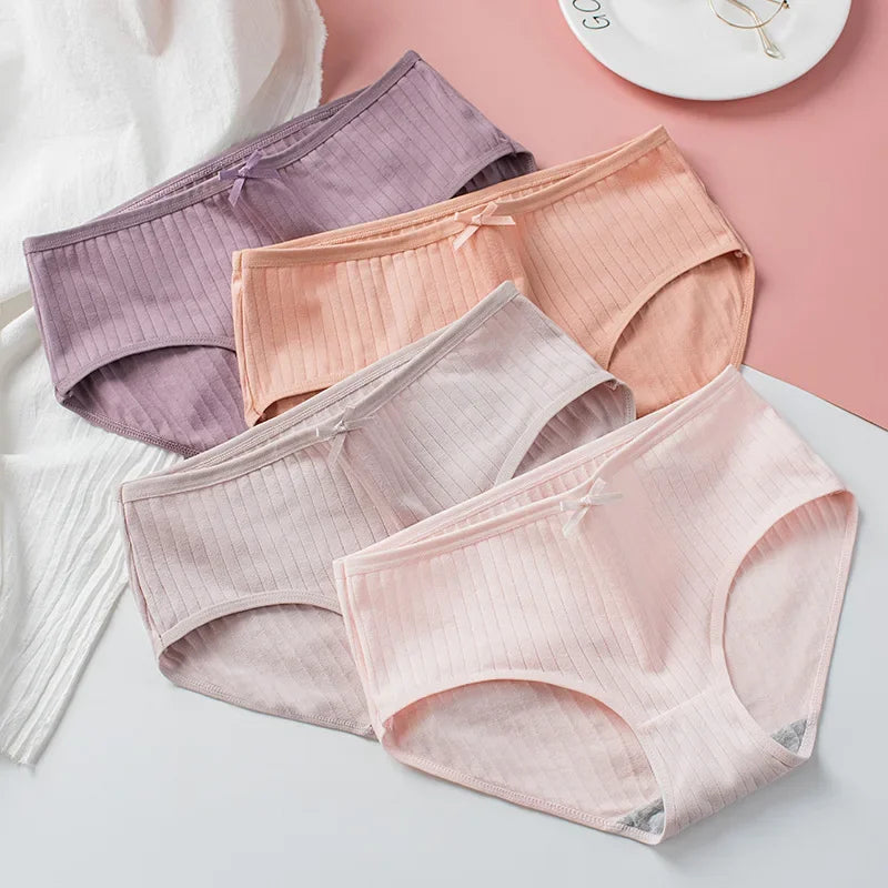 Cotton Panties Sexy Women Lingerie Women's Briefs Underpants Low Waist Panty Intimates Comfy Breathable Seamless Underwear