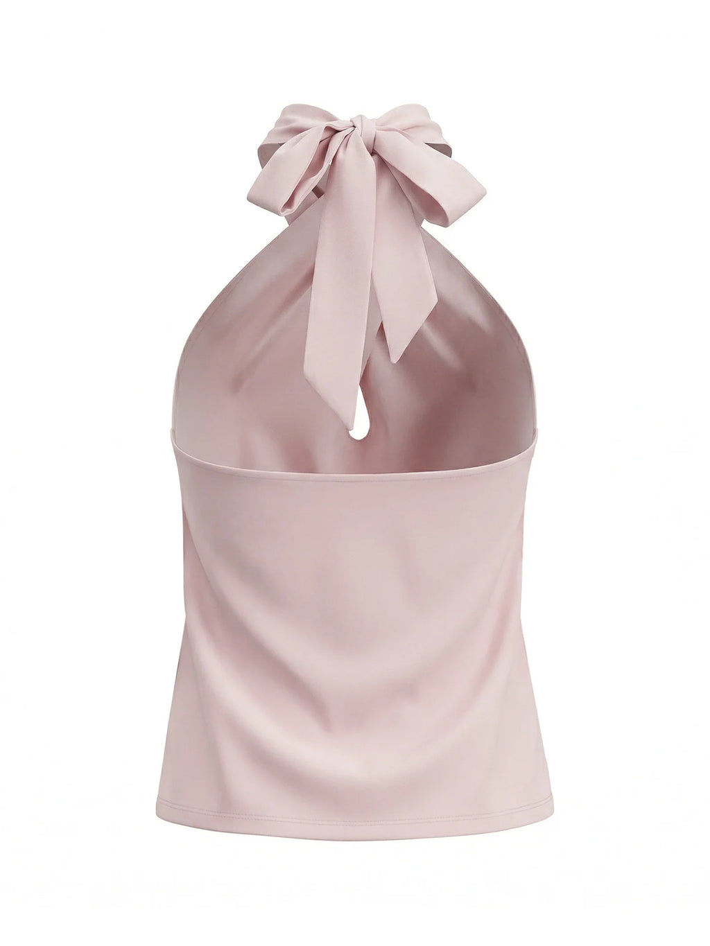 Women Fashion Sleeveless Halter Neck Tank Tops Summer Solid Color Backless Satin Casual Vests Streetwear