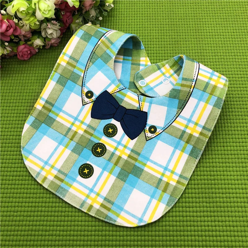 5pcs Mix Waterproof Baby Cotton Bibs Burp Cloth Double-Sided Saliva Bib Newborn Feeding Bandana Saliva Towel Children Boys Girls