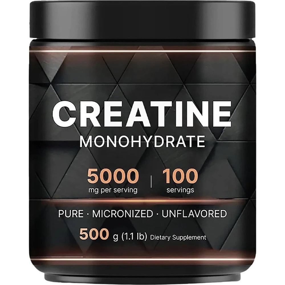 Creatine Monohydrate Powder Micronized Unflavored Training Performance Support Energy Endurance Strength 500 G（1.1lb）