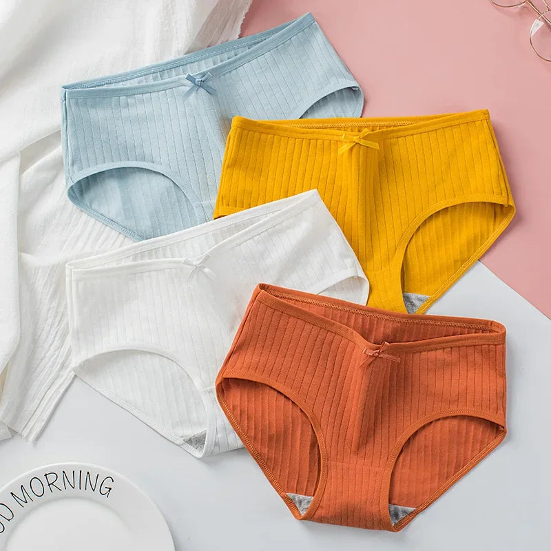 Cotton Panties Sexy Women Lingerie Women's Briefs Underpants Low Waist Panty Intimates Comfy Breathable Seamless Underwear