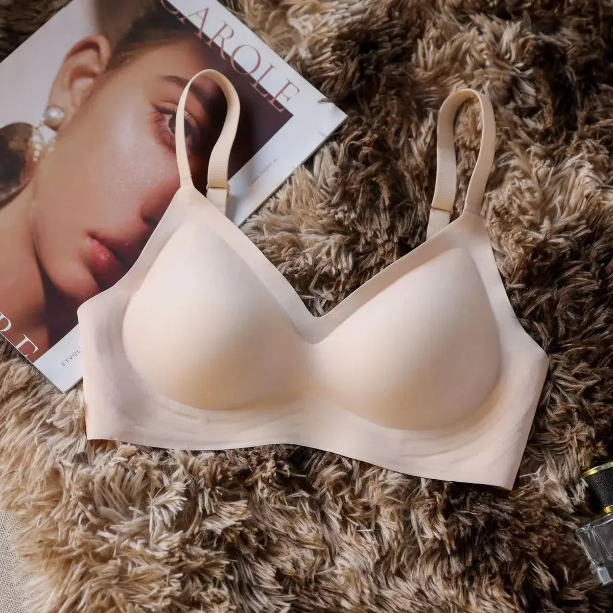 Seamless Push Up Bra for Women Sexy Lingerie Padded Wireless Underwear Support Bras Thin Shoulder Strap Comfort Intimates