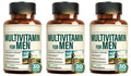 Men Multivitamin Capsules, 20 Vitamins Minerals Methylated B Complex Chelated Zinc Magnesium, Boost Energy Focus, 60 Capsules