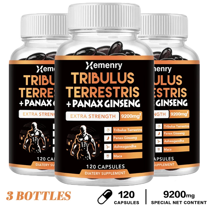 Tribulus + Ginseng Supplement - Promotes Energy Production To Help Improve Mood, Energy, Endurance and Performance