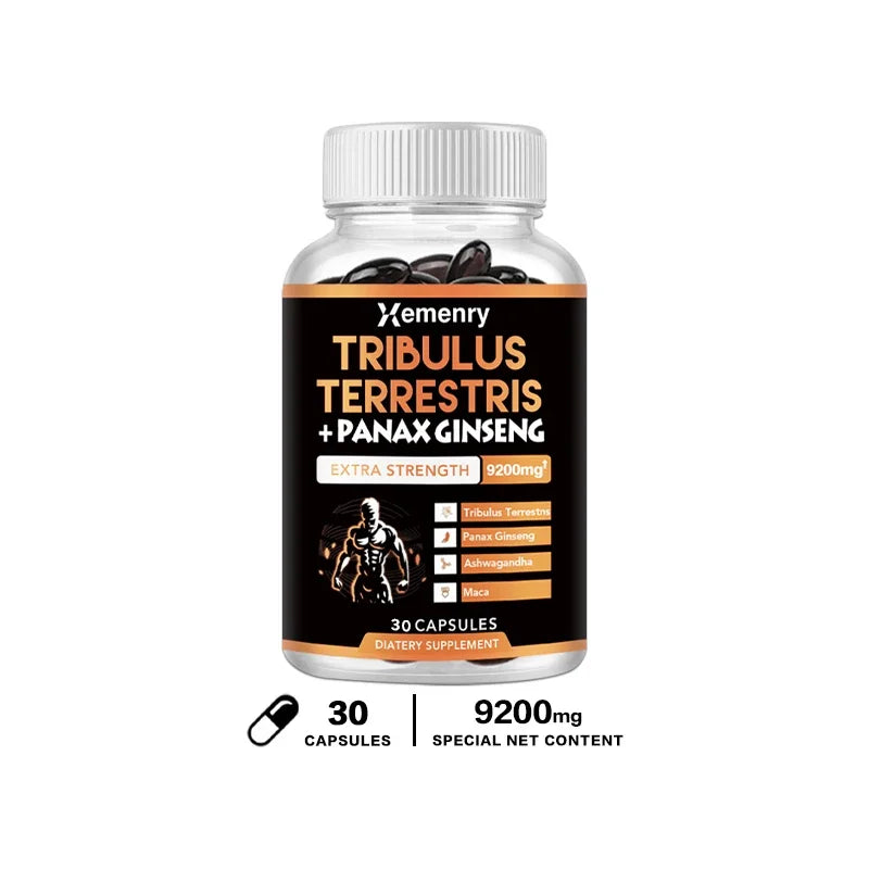 Tribulus + Ginseng Supplement - Promotes Energy Production To Help Improve Mood, Energy, Endurance and Performance
