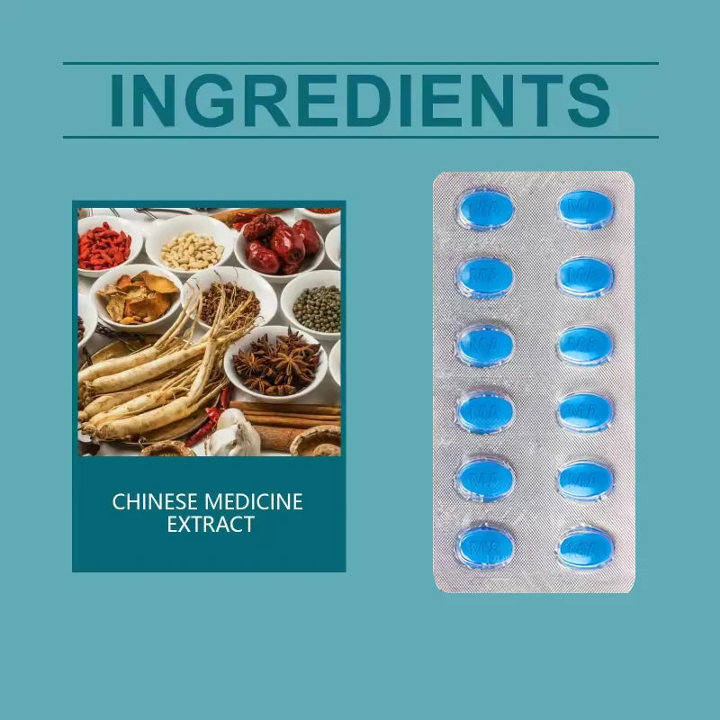 Male Blue Pills Health Supplement Energy Perfor mance Support Shilajit Ginseng Maca Ashwagandha Tablets