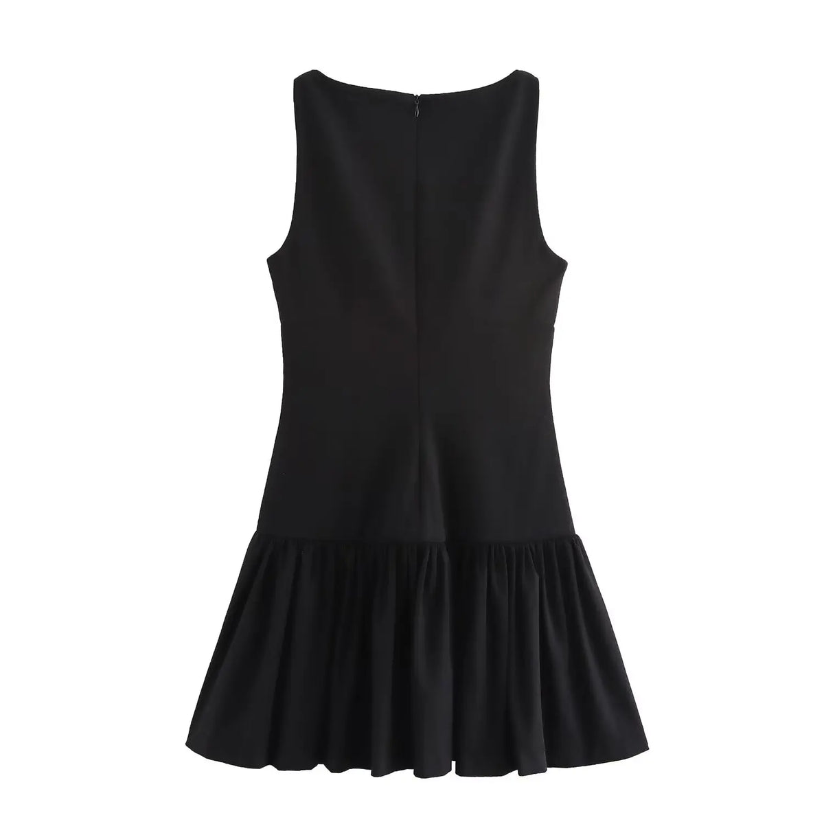Foridol Bowknot Pleated Tank Short Dress for Women Sleeveless Casual Party Short Dress Female Casual Autumn Winter Dress