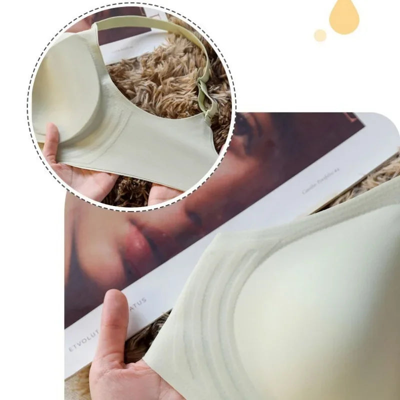 2Pcs/Set Seamless Bras For Women Sexy Lingerie Padded Non-wire Brassiere Adjust Shoulder Strap Underwear Comfort Intimates