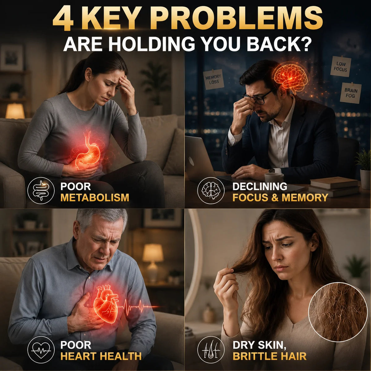 Vitamin B12 Complex Supplement, Benefit Brain & Heart Function, Support Memory, Learning, Metabolism, Helps Boost Natural Energy