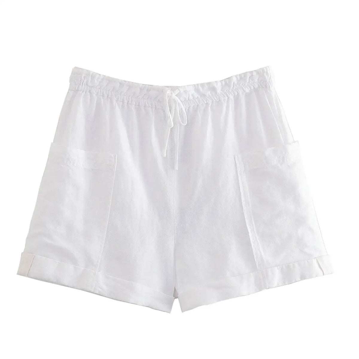 Foridol Casual 2 Pcs Shorts Women Set Linen Cotton Pink Oversize Buttons Shirt+shorts Outfits Summer Autumn White Fashion Set