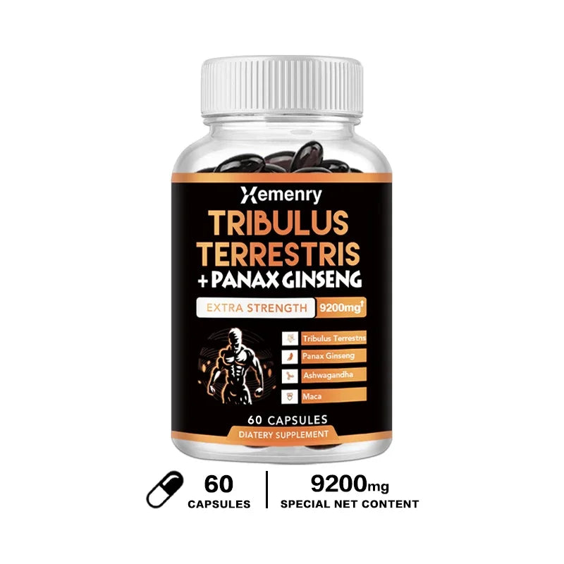 Tribulus + Ginseng Supplement - Promotes Energy Production To Help Improve Mood, Energy, Endurance and Performance