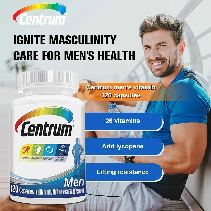 Men's Daily Vitamin, Multivitamin/Multimineral with Vitamin D3, B Vitamins, Antioxidants, Metabolism, Immunity, Energy, Muscle