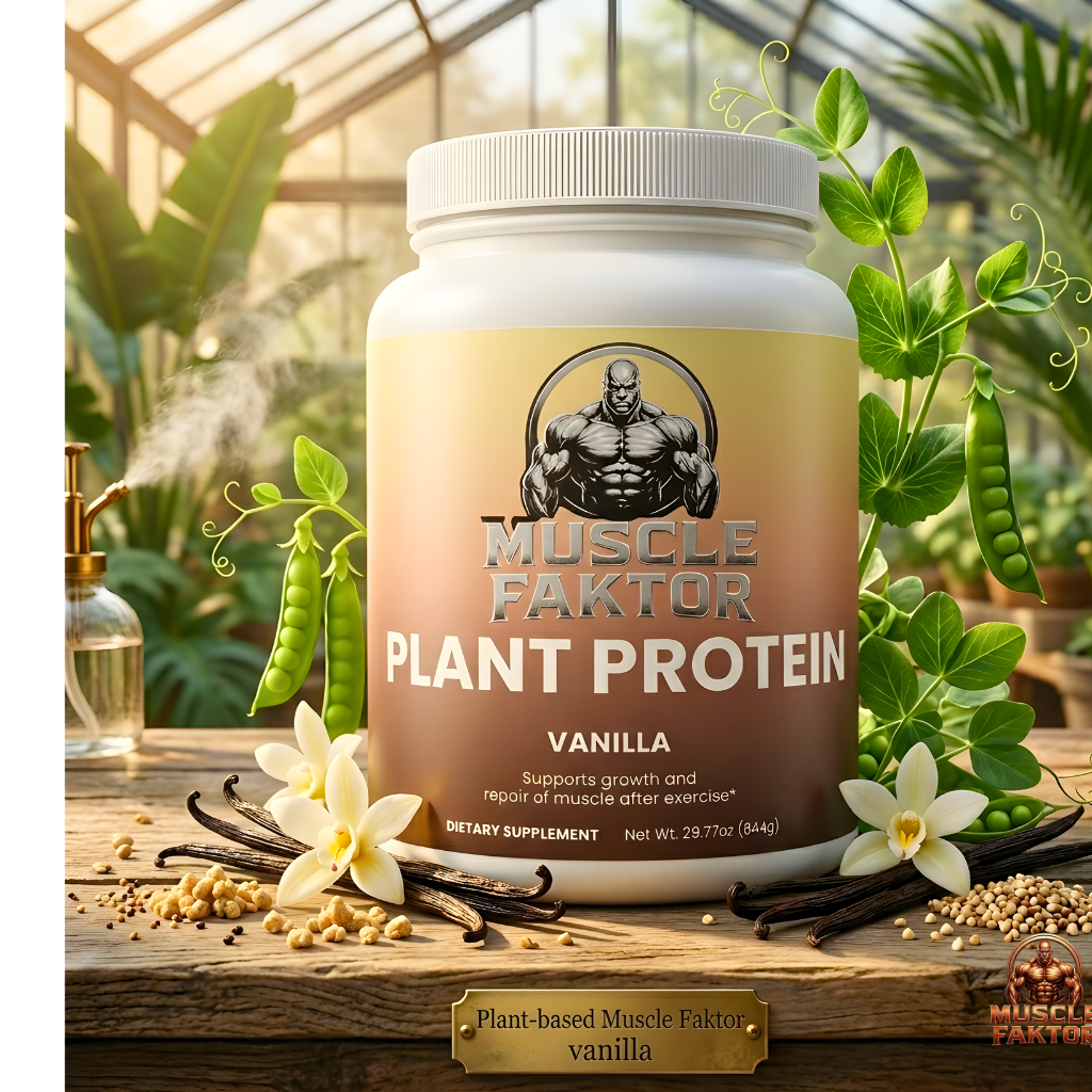 Muscle Faktor Plant Protein Powder — Vanilla (Fava Bean & Yeast)