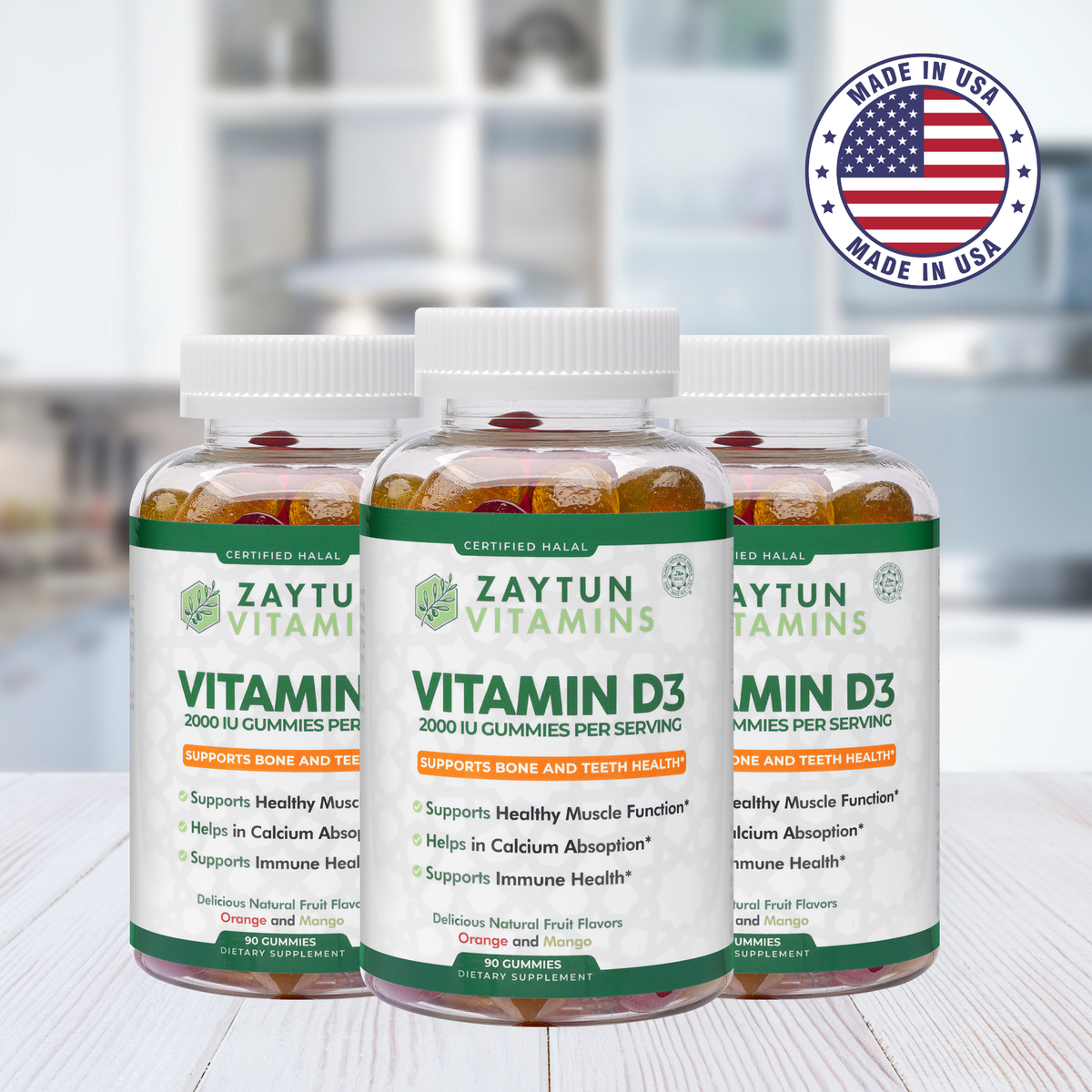 Halal Vitamin D3 2000IU Gummies