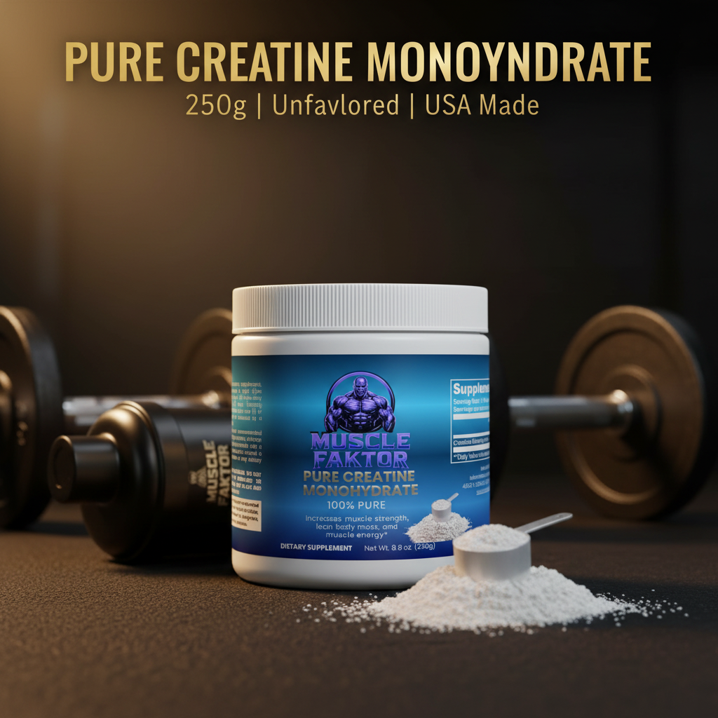 Pure Creatine Monohydrate Powder 250g - Unflavored