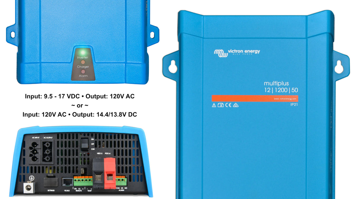 120V Inverter & Charger - 12/24/48V; 500 - 5000 Watts