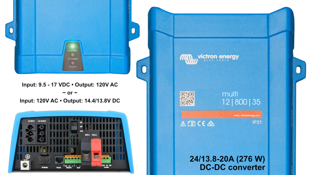 120V Inverter & Charger - 12/24/48V; 500 - 5000 Watts