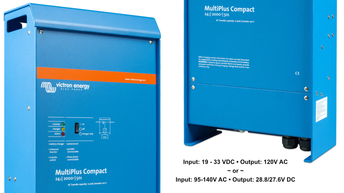 120V Inverter & Charger - 12/24/48V; 500 - 5000 Watts