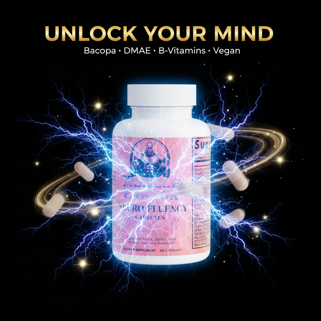 Muscle Faktor NEURO-FLUENCY Brain & Focus Support Capsules