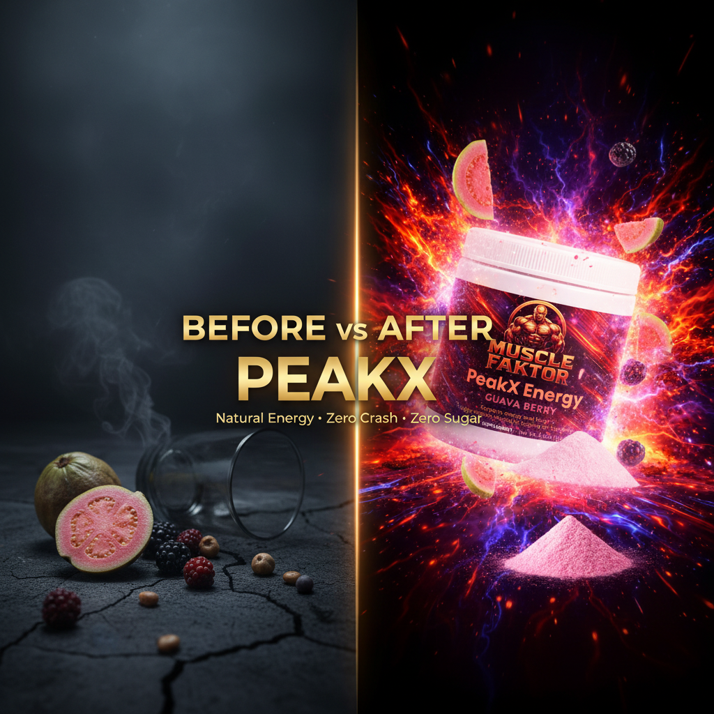 Muscle Faktor PeakX Energy Powder — Guava Berry Sugar-Free