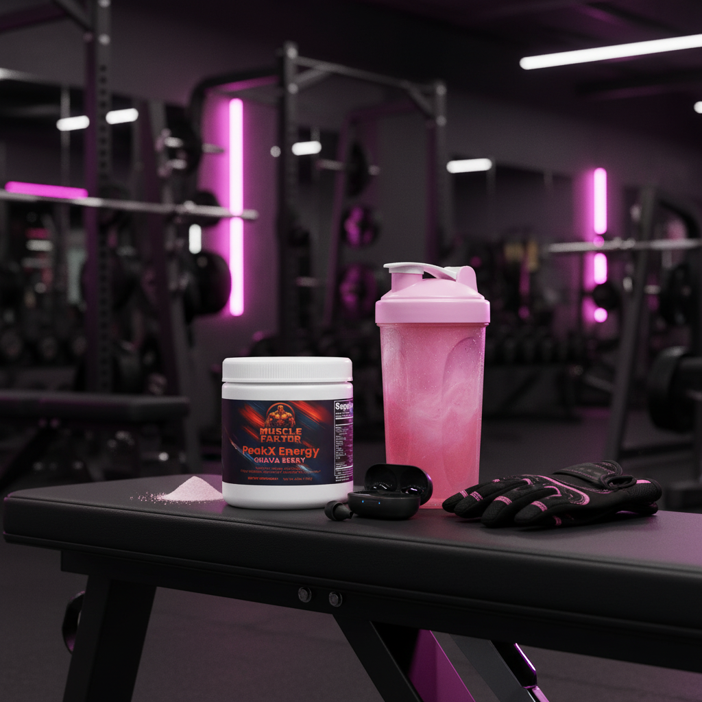Muscle Faktor PeakX Energy Powder — Guava Berry Sugar-Free